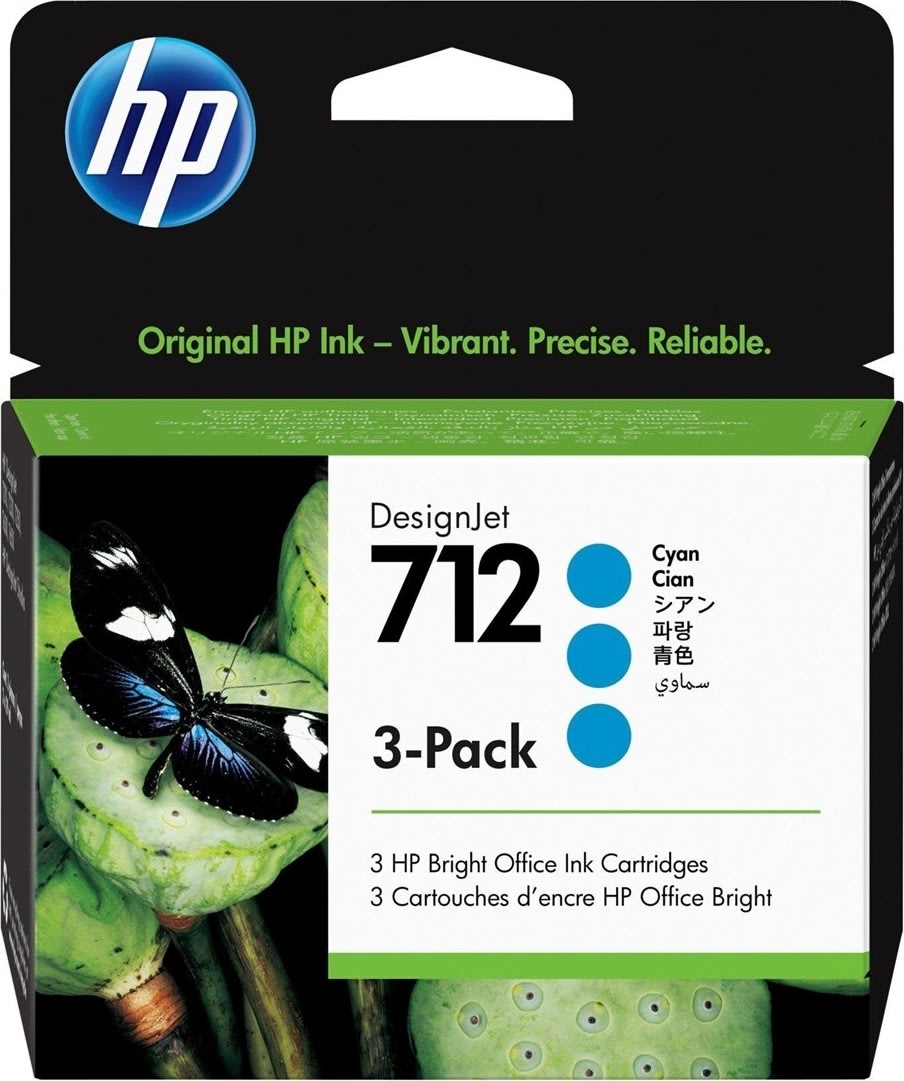 HP 712 blækpatron 29ml, Cyan