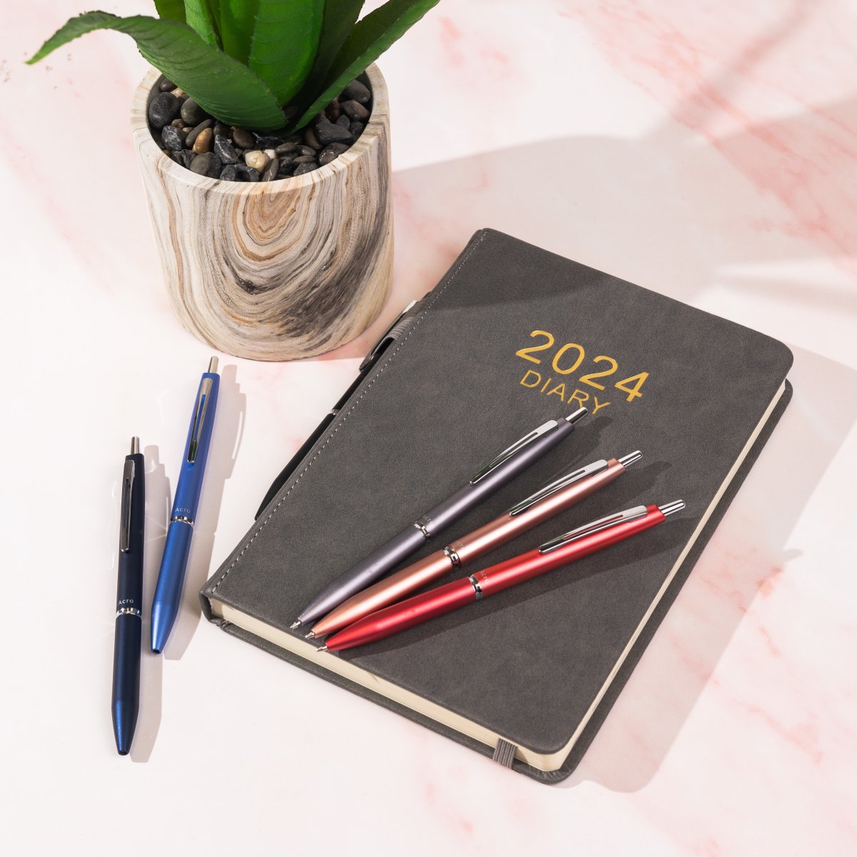 Pilot Acro 1000 Kuglepen | M | Sølv