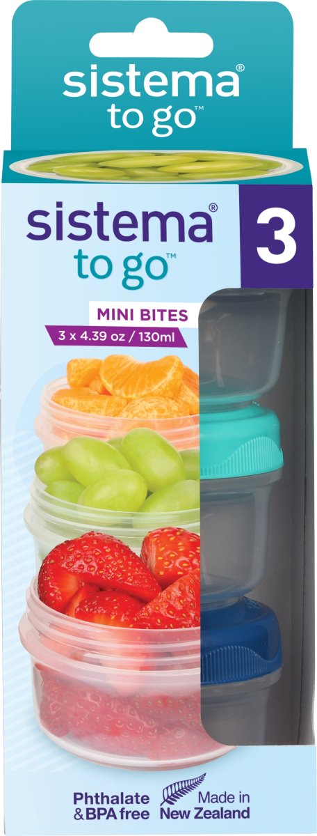 Sistema Mini Bites To Go, 3 stk, 130 ml.