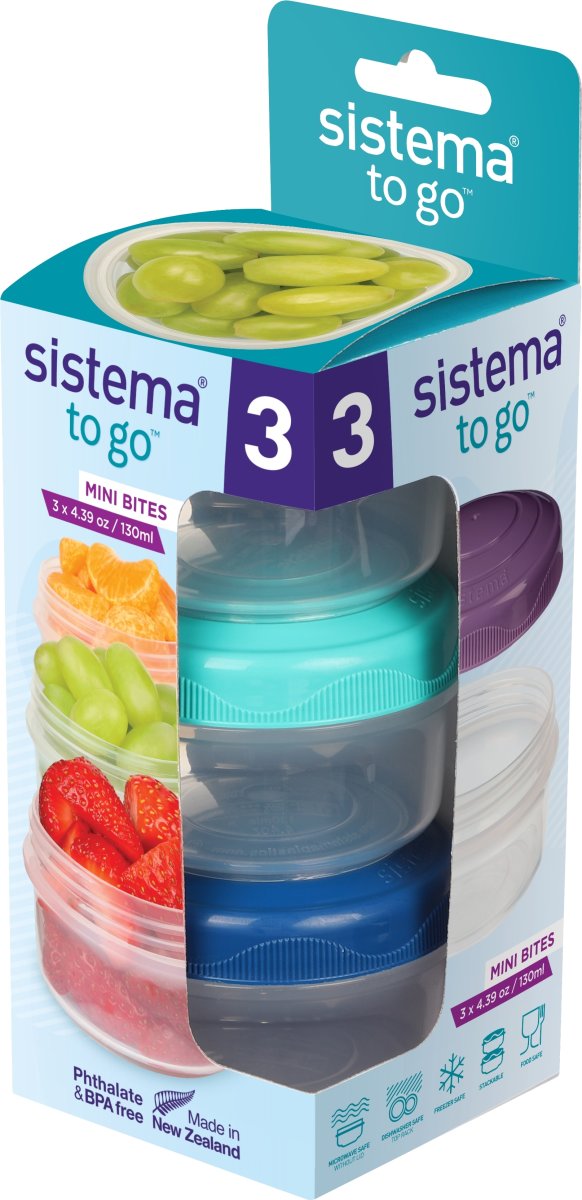 Sistema Mini Bites To Go, 3 stk, 130 ml.