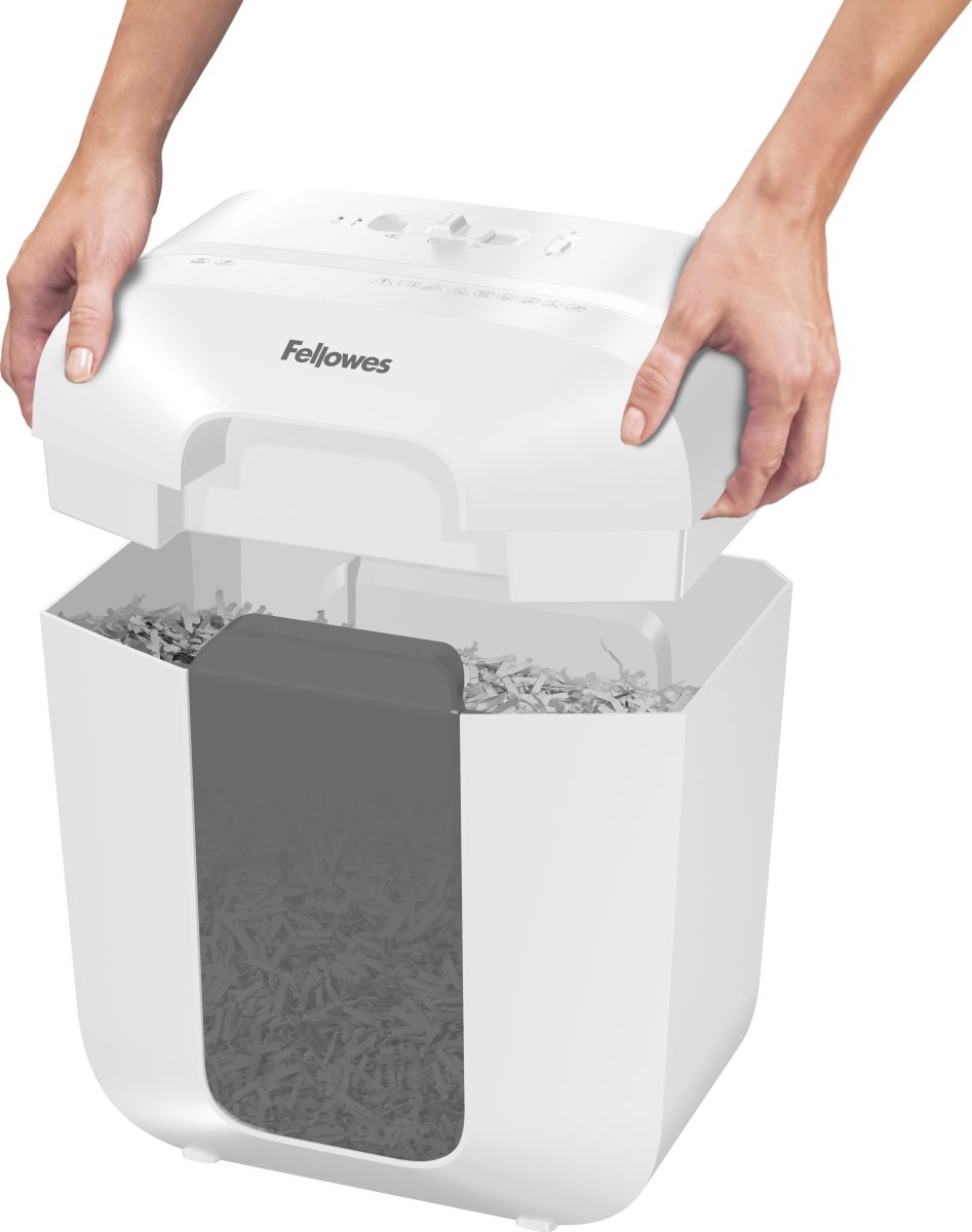 Fellowes Powershred LX25 Cross-Cut makulator, hvid