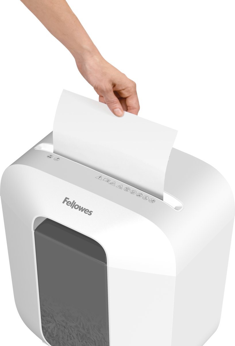 Fellowes Powershred LX25 Cross-Cut makulator, hvid