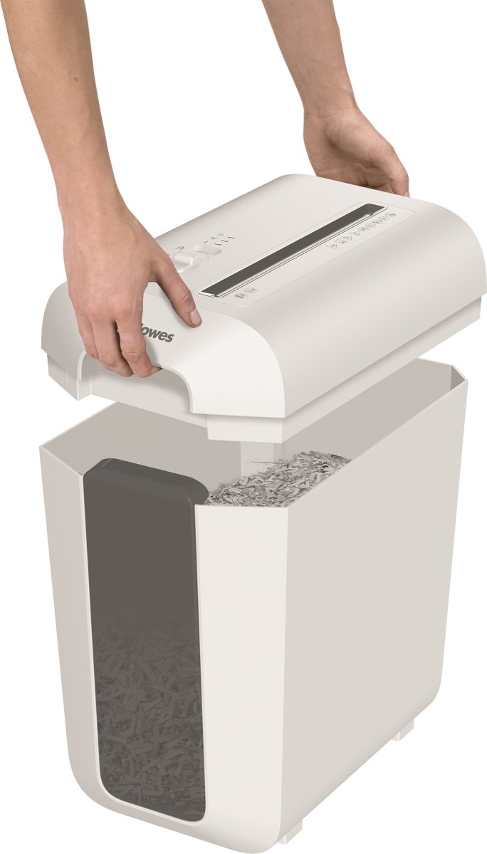 Fellowes Powershred LX65 Cross-Cut makulator, hvid