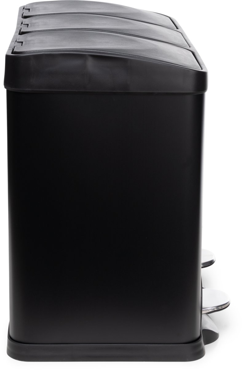 Atlantic Affaldsstation 3x15 L, Pedallåg, Sort