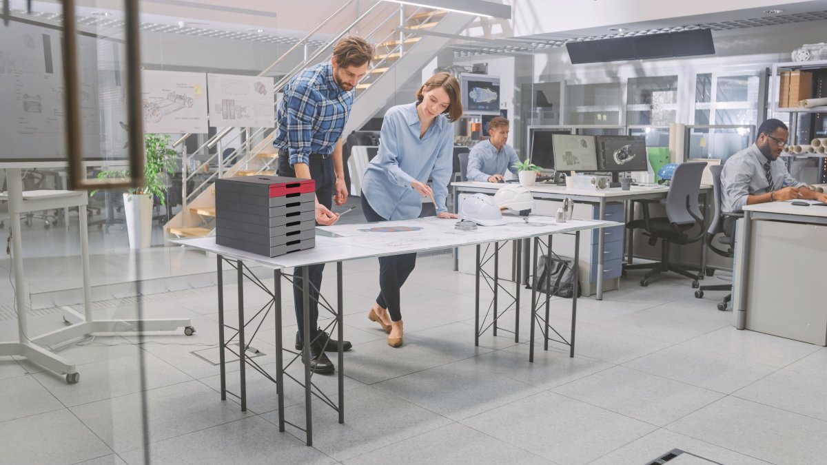 Durable Idealbox Pro Skuffekabinet | 7 | Rød/Grå
