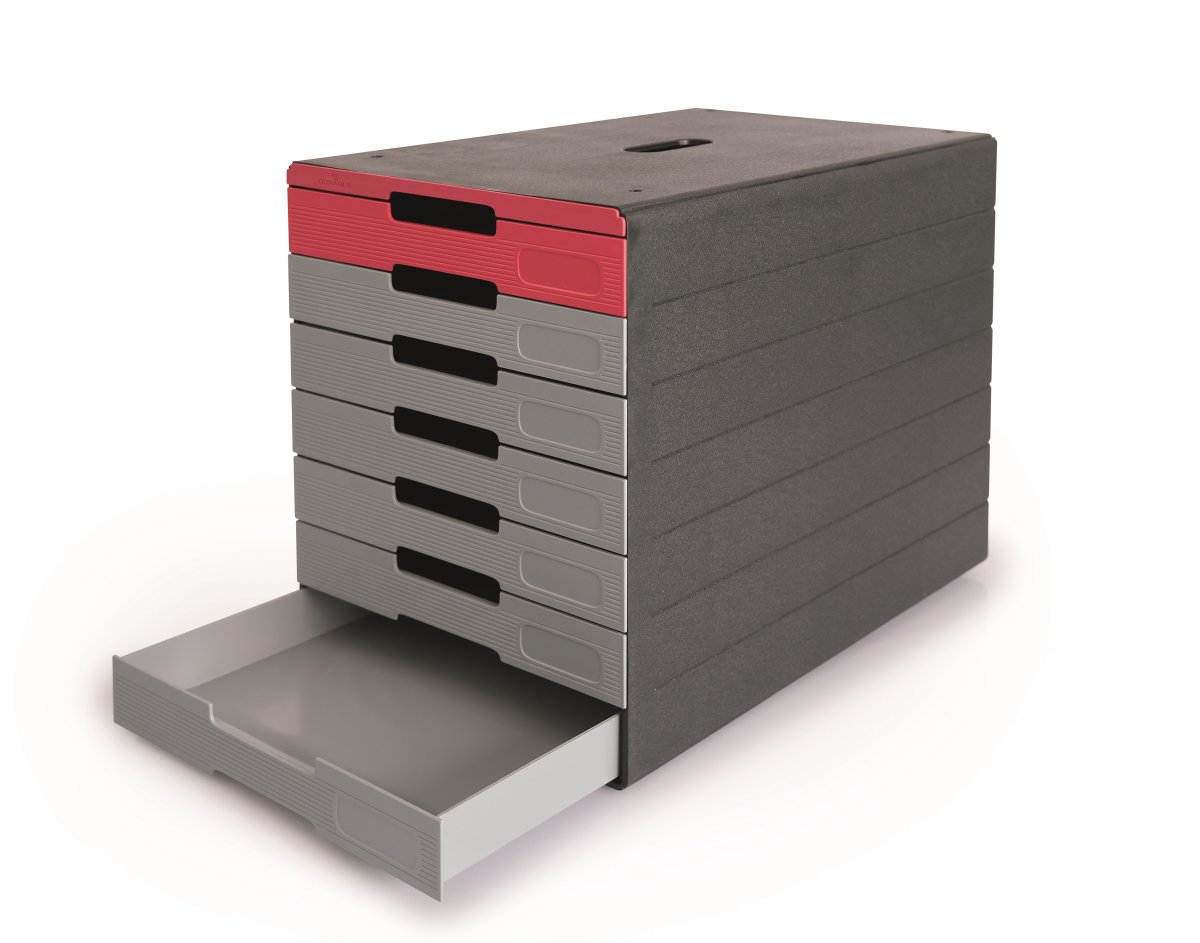 Durable Idealbox Pro Skuffekabinet | 7 | Rød/Grå