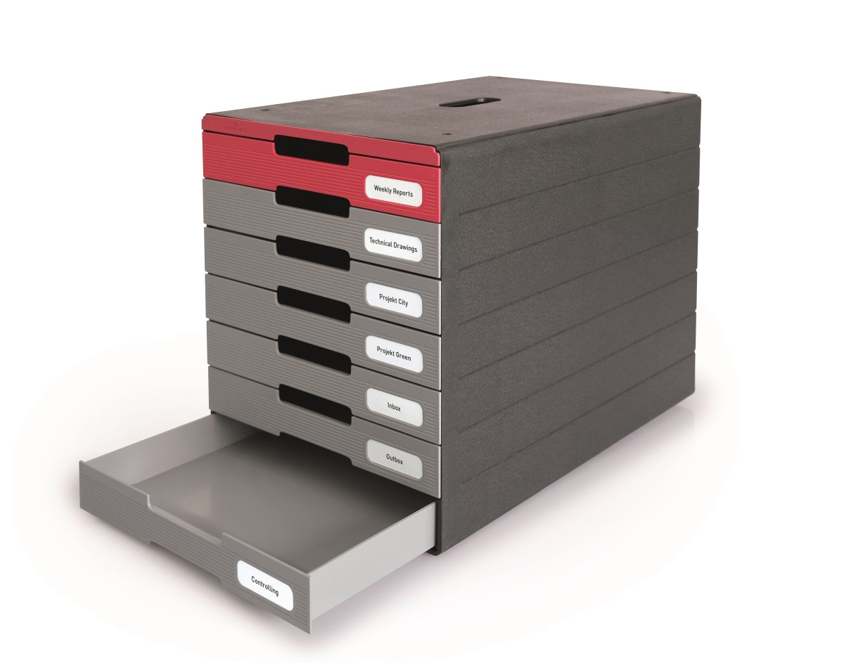 Durable Idealbox Pro Skuffekabinet | 7 | Rød/Grå