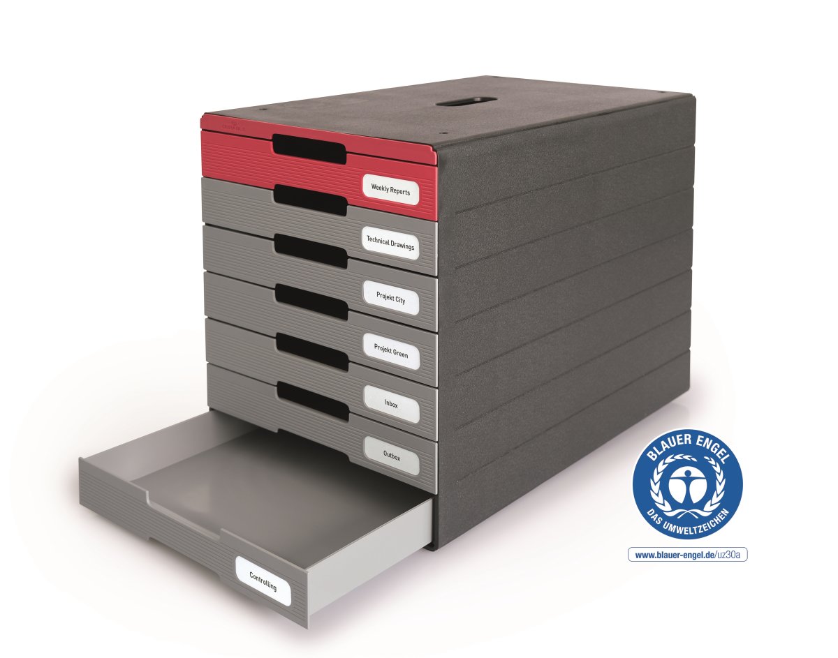Durable Idealbox Pro Skuffekabinet | 7 | Rød/Grå