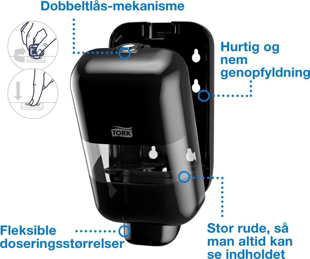 Tork S5 Mini Dispenser, sort