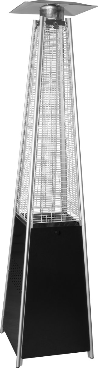 Terrassevarmer Square, 227 cm, Sort