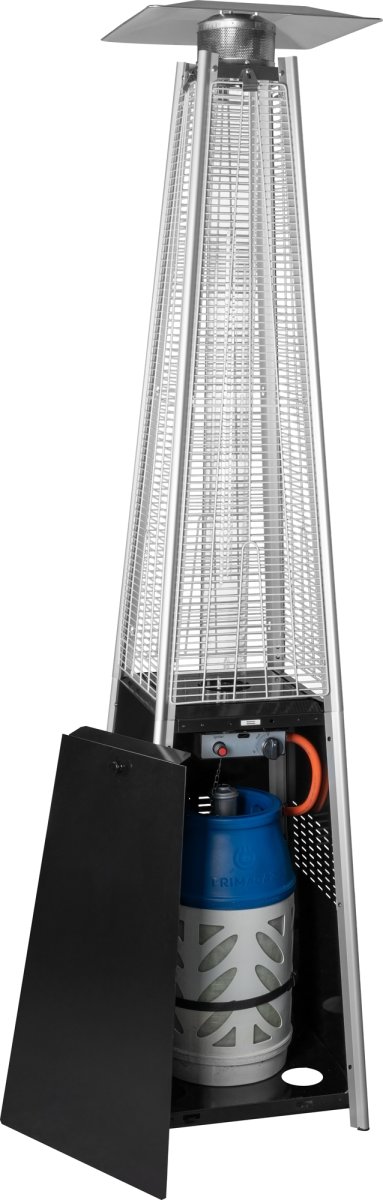 Terrassevarmer Square, 227 cm, Sort