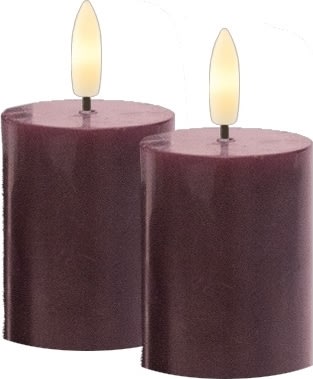 Sirius Sille Genopladelig Mini, Ø5/H6,5cm,Bordeaux