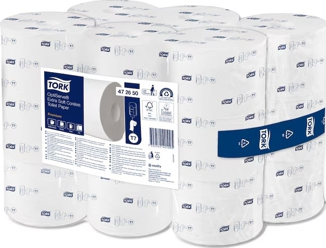Tork T7 Premium Toiletpapir u/hylse, 3-lag, 18 rl