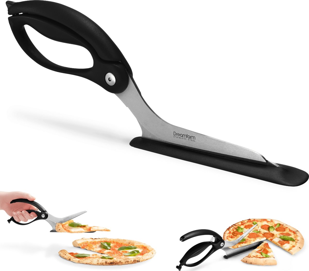 Dreamfarm Scizza pizzasaks, 30cm, sort