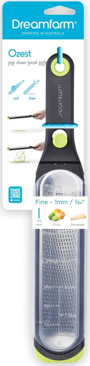 Dreamfarm Ozest rivejern smalt, 32cm, sort