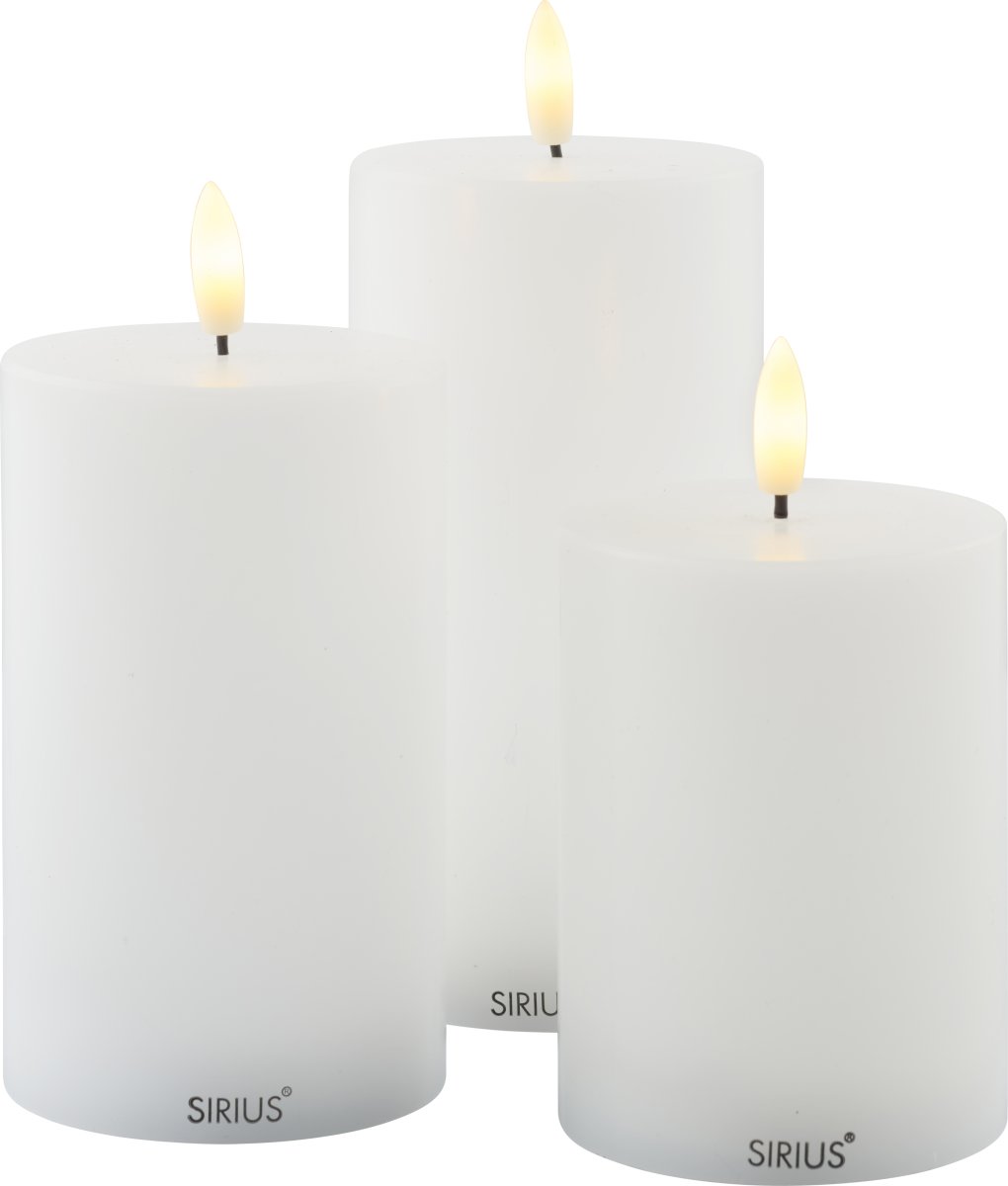 Sirius Sille Exclusive LED Lys, H10/12,5/15cm Hvid