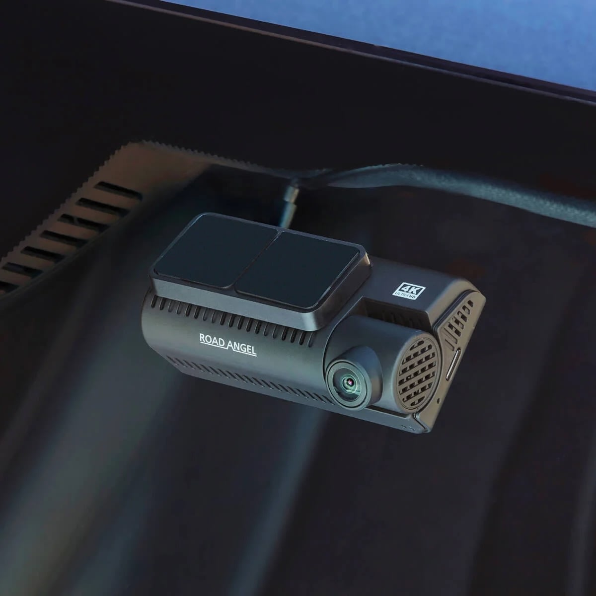 Road Angel Dash Cam bilkamera 4K Single med GPS