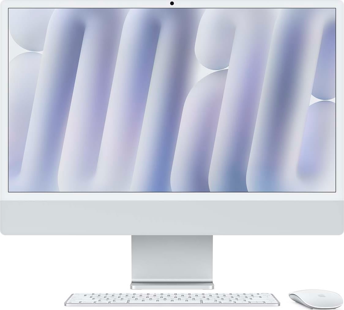 Apple iMac M4 24" Nano glas, 256GB, 10 CPU, sølv