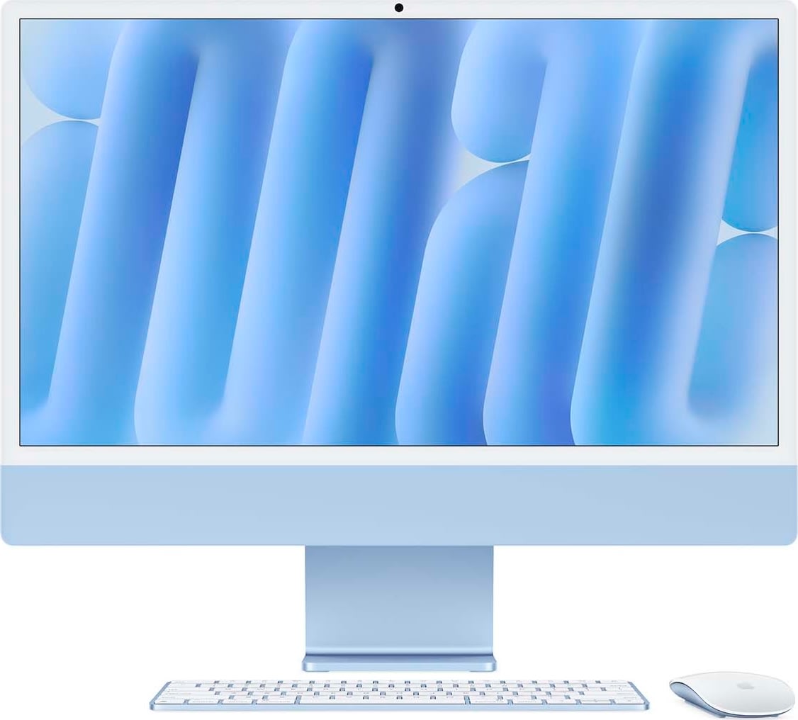 Apple iMac M4 24", 256 GB, 8 CPU, 8 CPU, blå