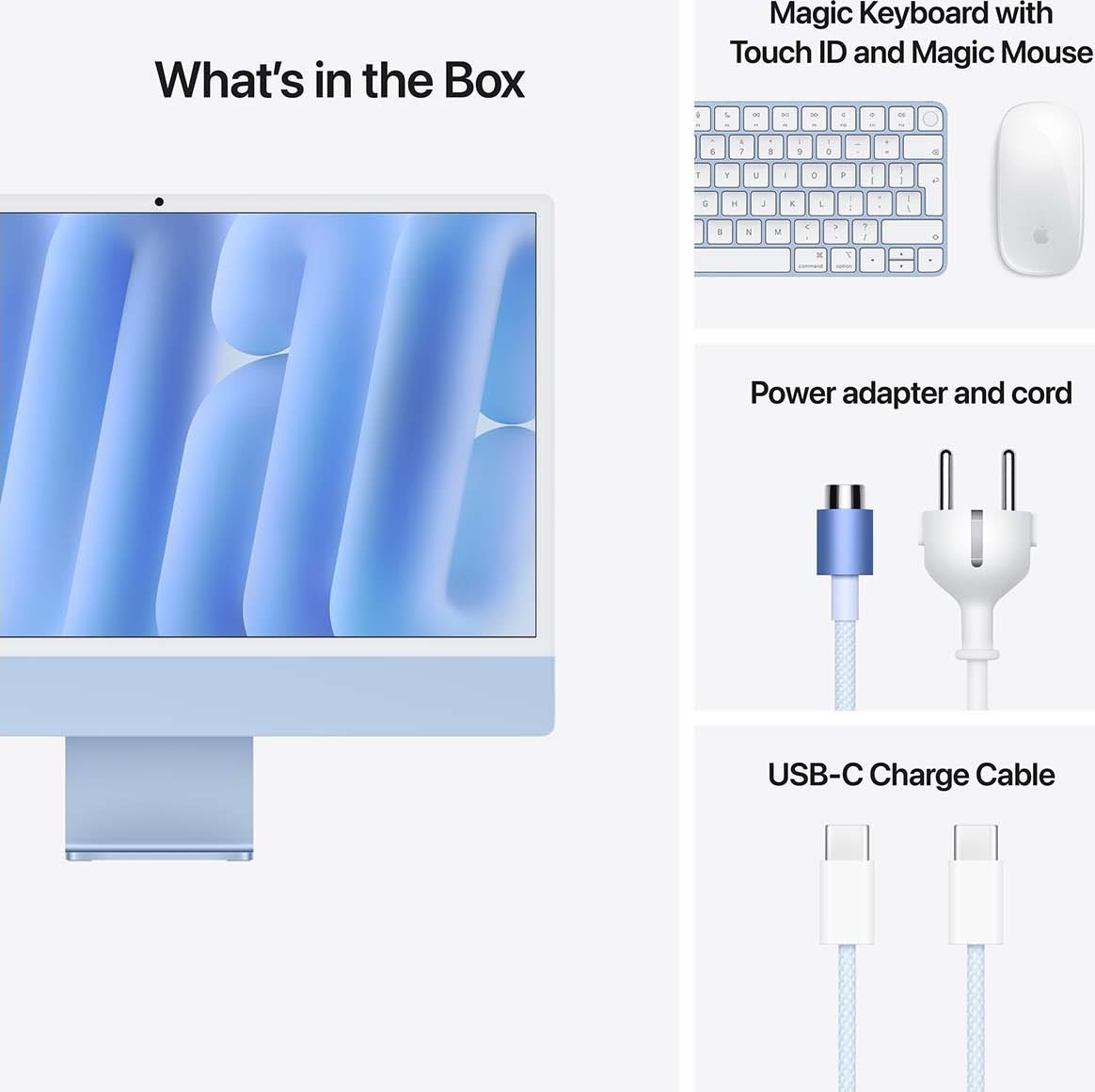 Apple iMac M4 24", 256 GB, 10 CPU, 10 CPU, blå
