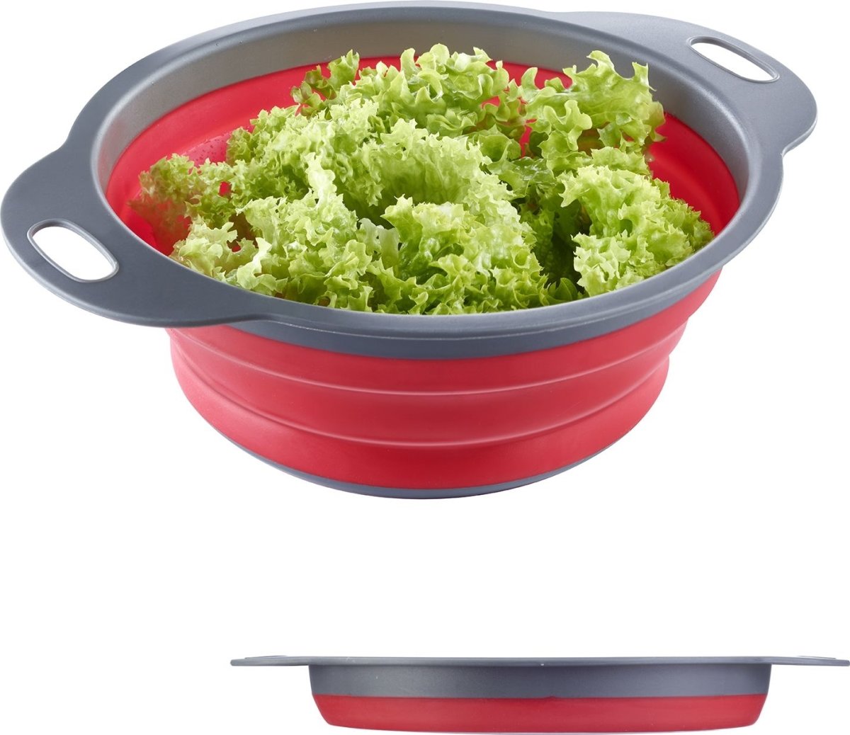 Westmark Dørslag foldbart, plast, grå/rød, Ø22cm