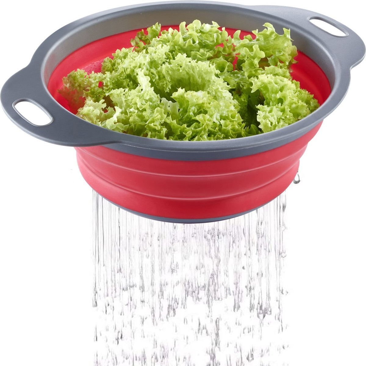 Westmark Dørslag foldbart, plast, grå/rød, Ø22cm