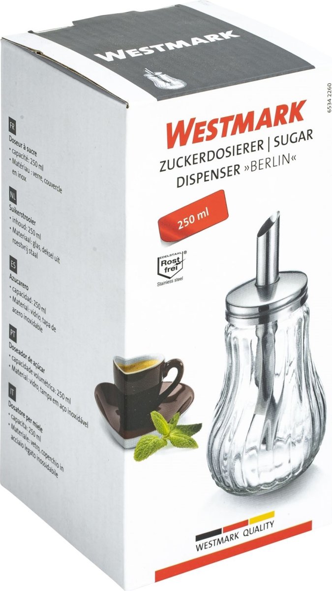 Westmark Sukkerdispenser Berlin, glas, 250ml