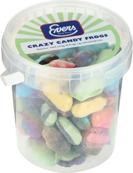 Evers Crazy Candy Frogs Bolcher, 600 g
