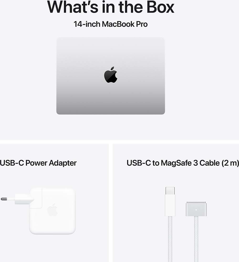 Apple MacBook Pro M4 14", 16GB, 512GB SSD, sølv