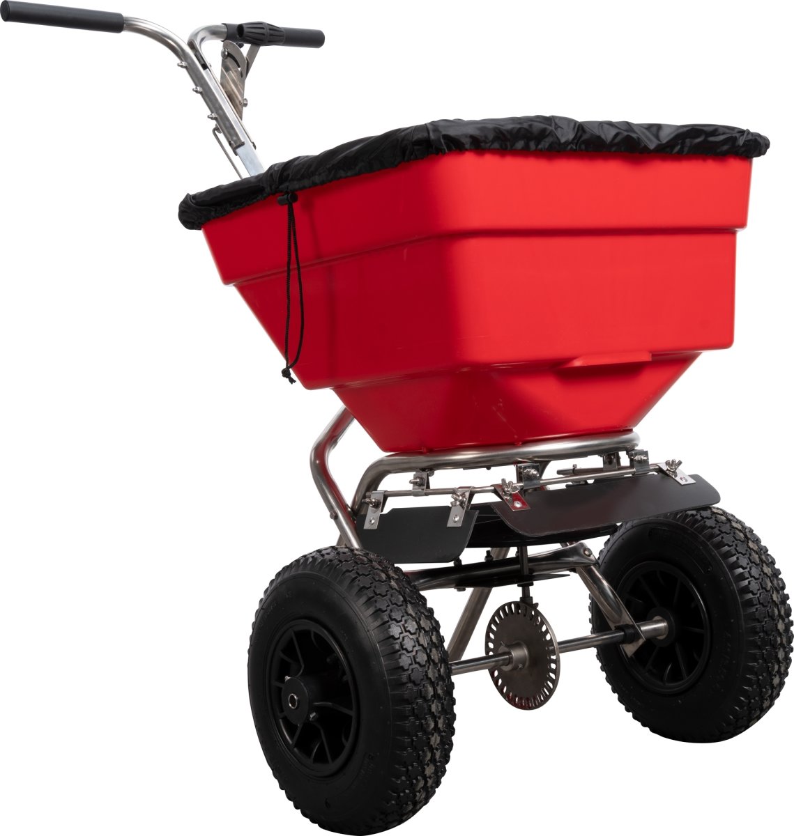 Saltspreder med luftgummihjul, 58 l