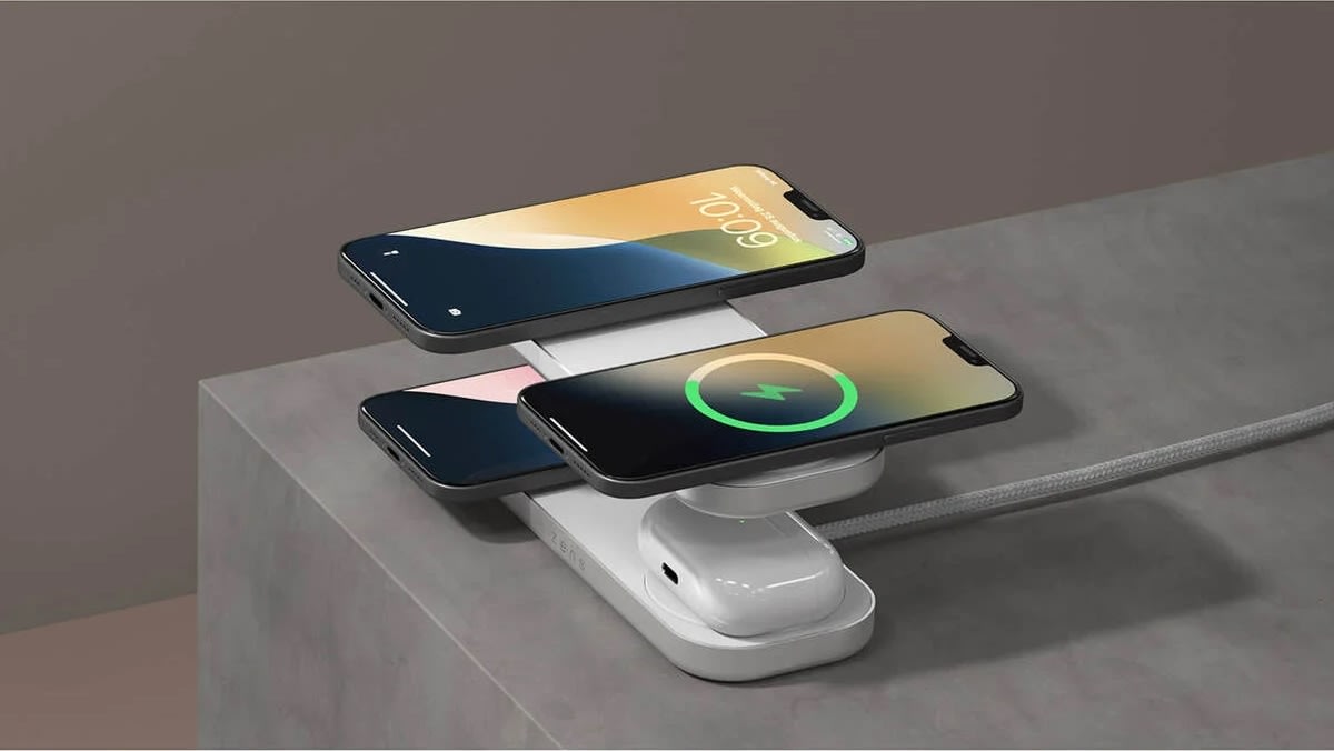 Zens Trådløs Oplader pro 4 Qi2, hvid