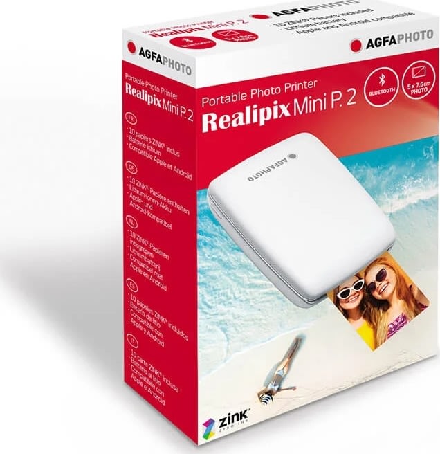 AGFA-Photo Fotoprinter Realipix Mini Zink, hvid