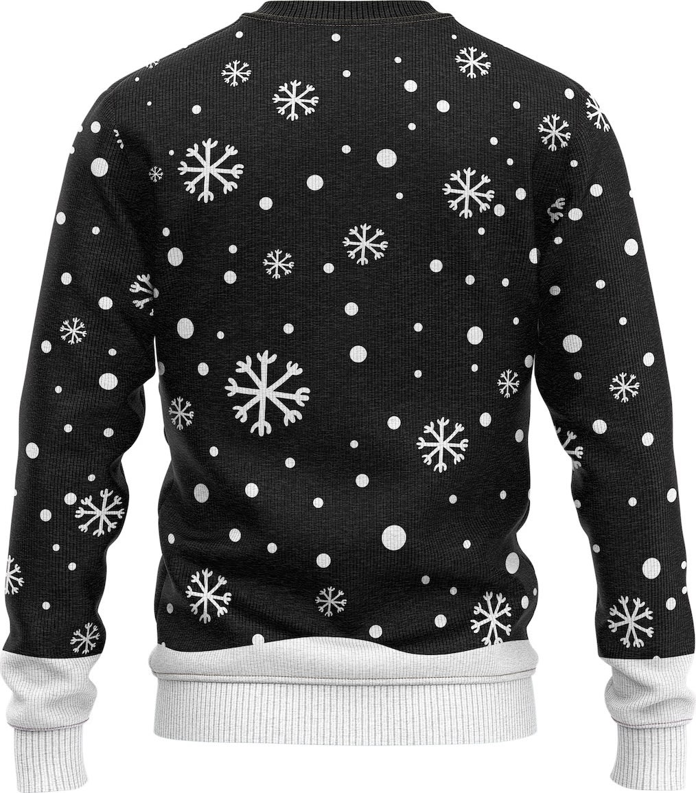 Julesweater "Rudolf", Sort, Str. 2XL