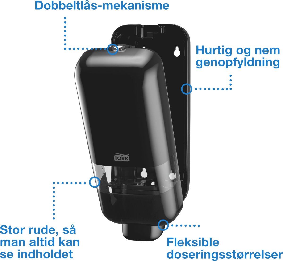 Tork S4 Dispenser, Sort