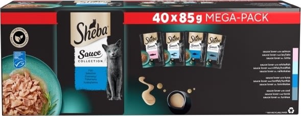 Sheba fine flakes portionsposer, fisk, 40x85 g