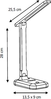Unilux Kapa foldbar bordlampe, Hvid