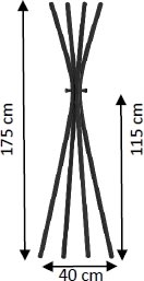 Unilux Totem stumtjener, Sort