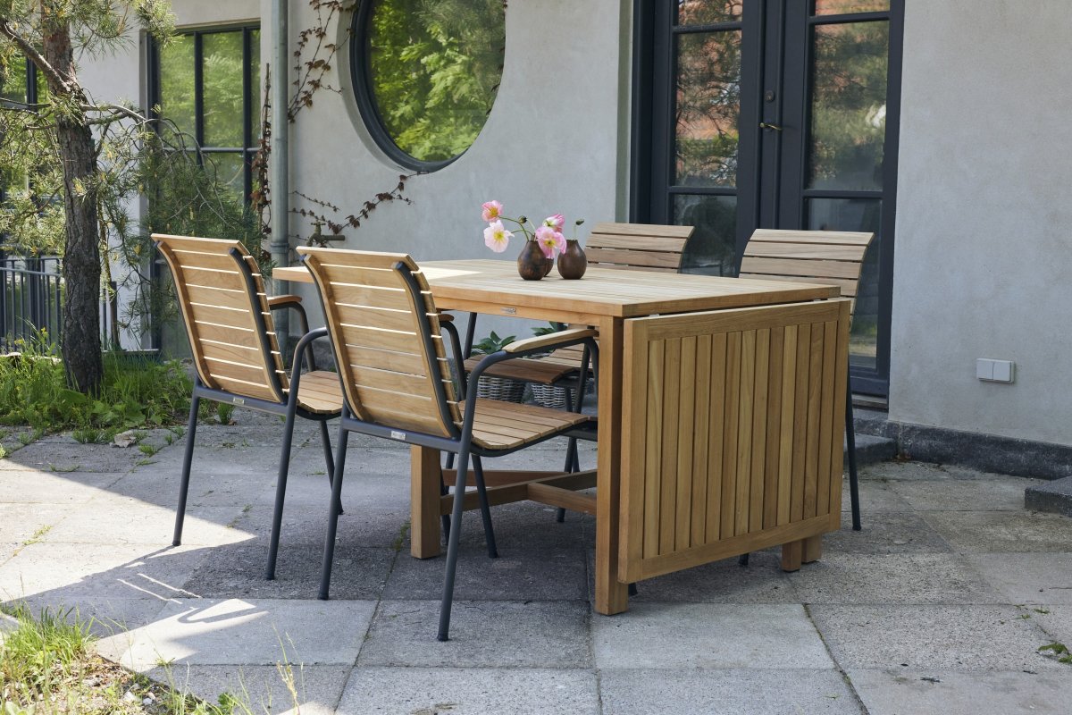 Cambridge sæt L.200cm m/4 Bellevue stole, Antracit