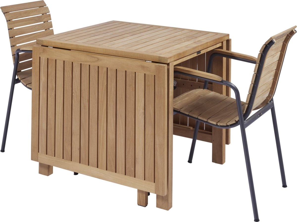 Cambridge sæt L.200cm m/2 Bellevue stole, Antracit