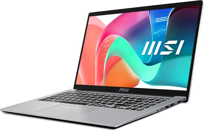 MSI Modern 15 15,6" bærbar computer, sølv