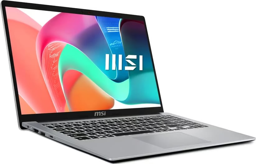 MSI Modern 15 15,6" bærbar computer, sølv