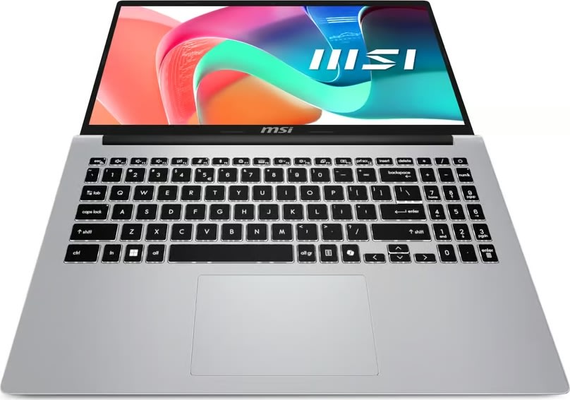 MSI Modern 15 15,6" bærbar computer, sølv