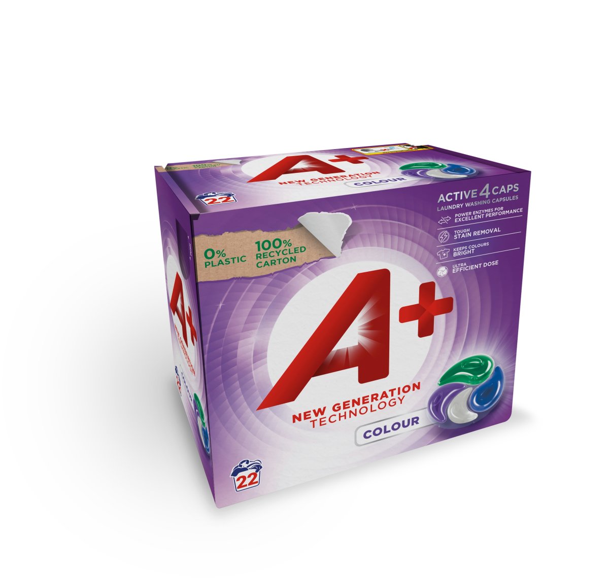 A+ Active 4 Vaskekapsler | Colour | 22 stk.