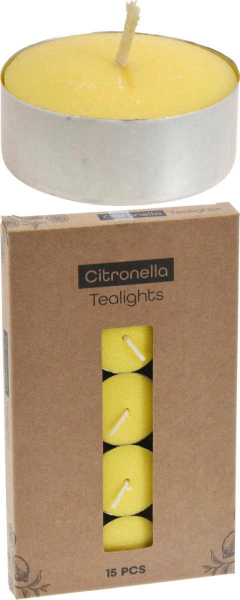 Citronella fyrfadslys, 15 stk.