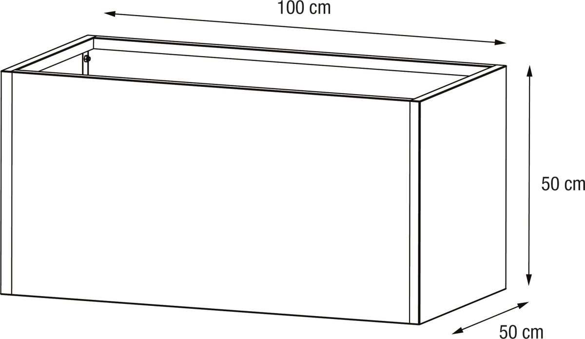Herstera Plantekrukke, inde, sort, 100x50x50