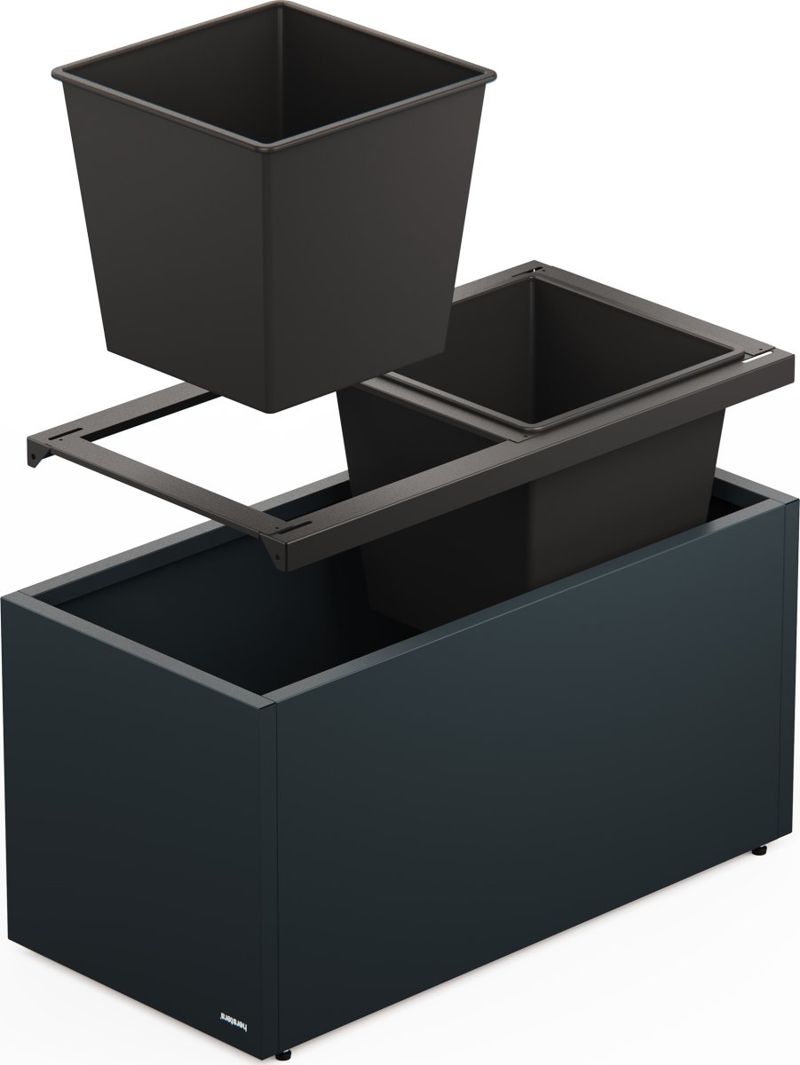 Herstera Plantekrukke m/lys, inde, sort, 100x50x50