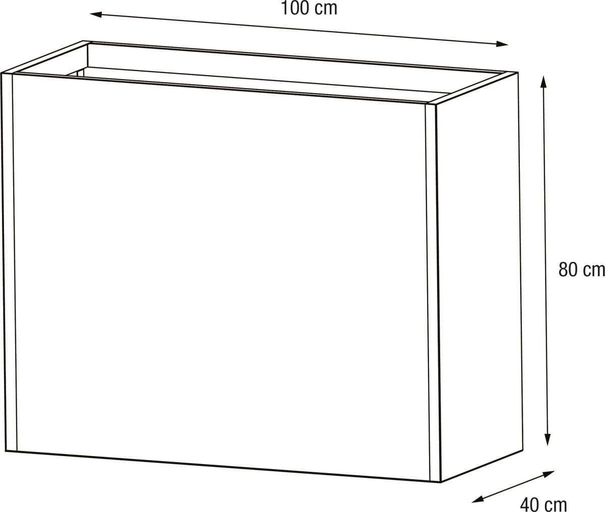 Herstera Plantekrukke m/lys, inde, sort, 100x40x80