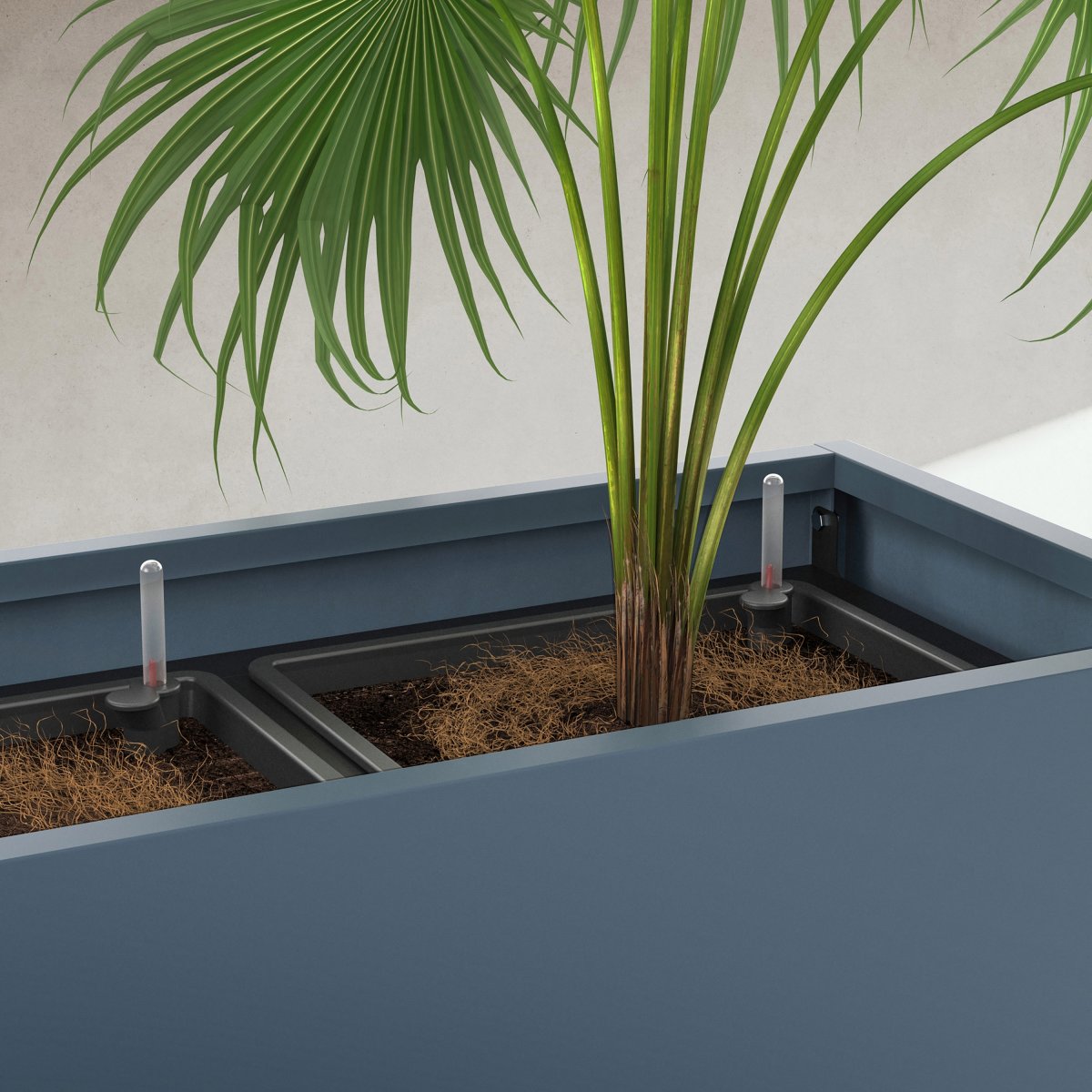 Herstera Plantekrukke m/lys, inde, sort, 100x40x80