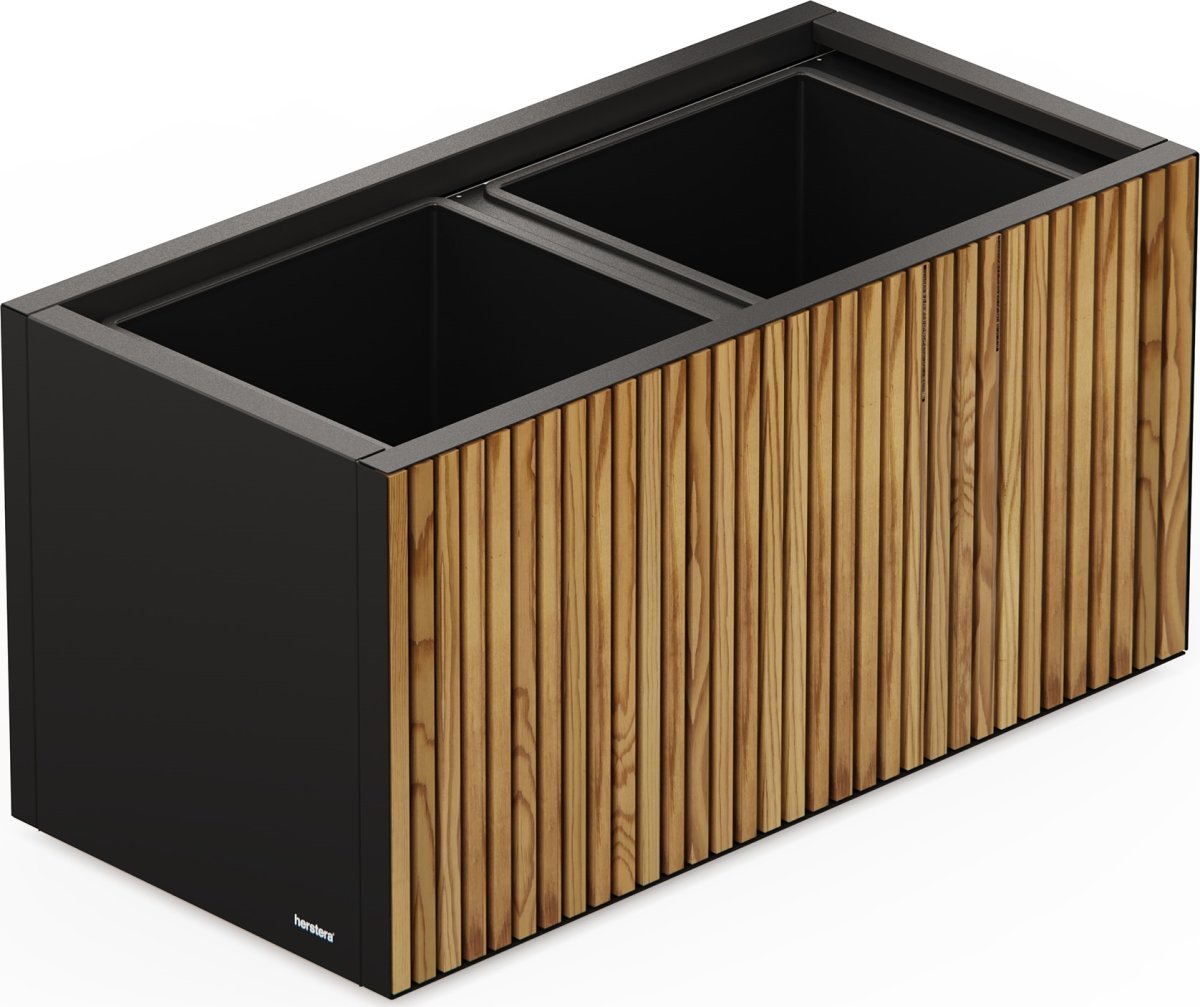 Herstera Plantekrukke m/lys, inde, m/træ,100x50x50