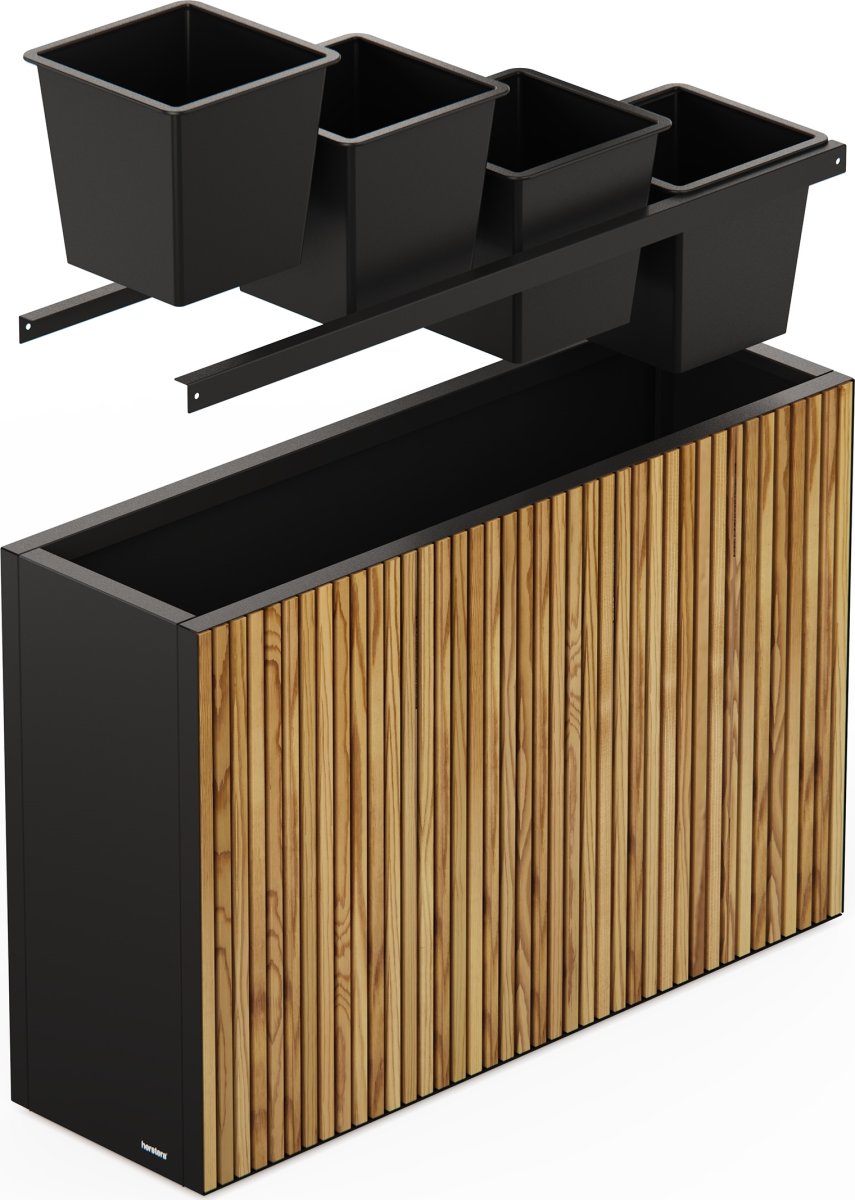 Herstera Plantekrukke m/lys, inde, m/træ,120x40x80